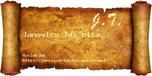 Janovics Tábita névjegykártya